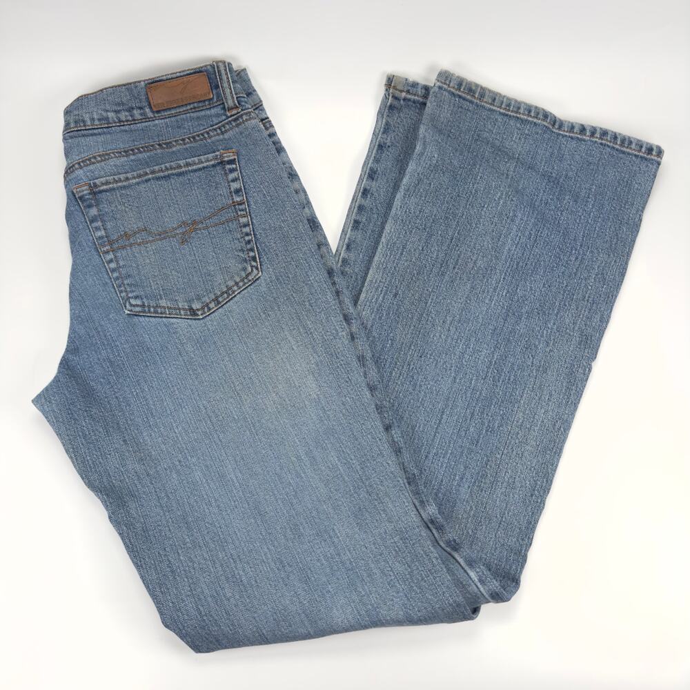 Y2K New York & Company Medium Wash Low Rise Stretch Bootcut Cotton Jeans Size 4